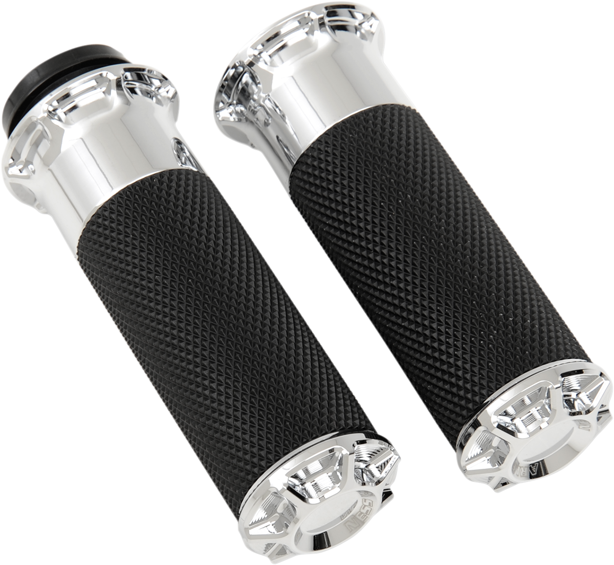 ARLEN NESS Grips - Beveled - TBW - Chrome 07-328