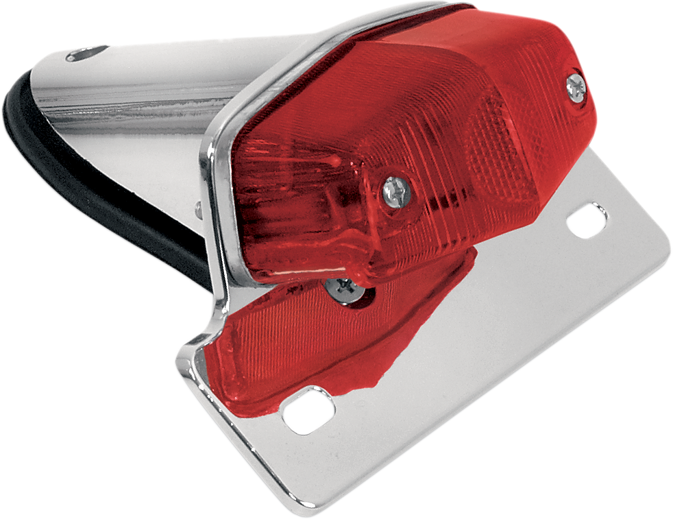 EMGO Taillight - Chrome Bracket - Red Lens 62-21521