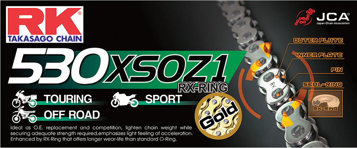 RK GB 530 XSOZ1 - Chain - 130 Links GB530XSOZ1-130