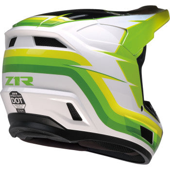 Z1R Youth Dirt Maxx Helmet - Vortex - White/Green - Small 0111-1738