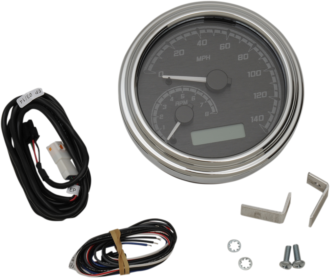 DAKOTA DIGITAL MXV Series Analog Gauge System - Black/Gray/Chrome MVX-2011-KG-C