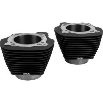 S&S CYCLE Cylinder Set - 4.320" Bore - Unhoned - Black w/o Highlighted Fins - M8 910-1006A