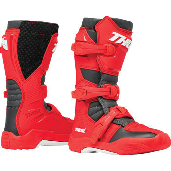 THOR Youth Blitz XR Boots - Red/Charcoal - Size 2 3411-0753