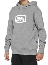 100% Youth Icon Hoodie - Gray - Medium 20030-00005