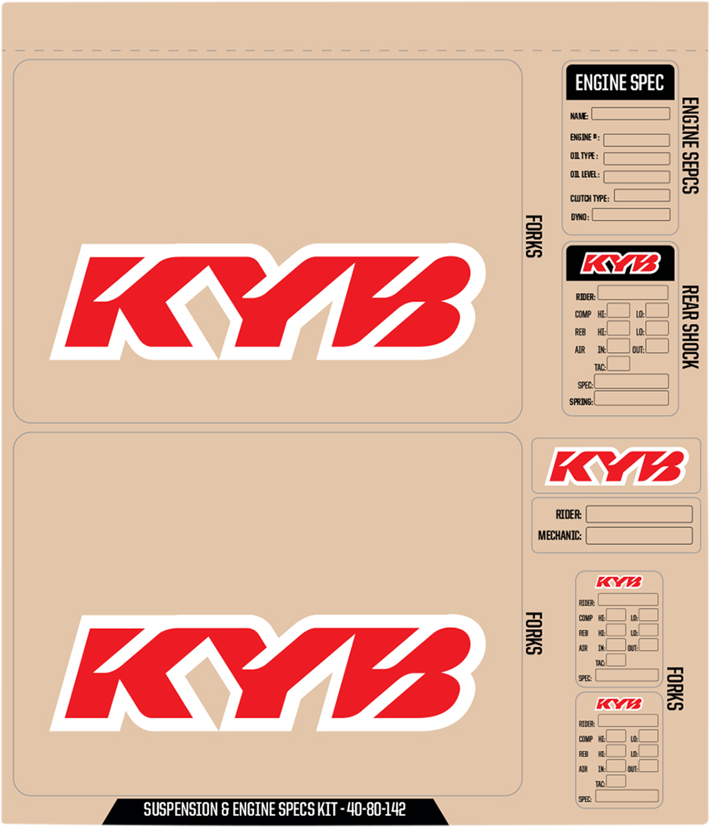 D'COR VISUALS KYB Decal Kit - Red 40-80-142