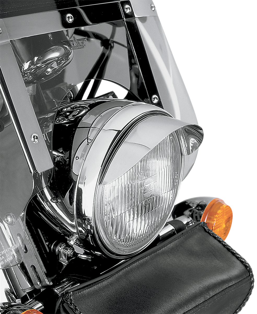 SHOW CHROME 7" Headlight Visor - Chrome 53-429