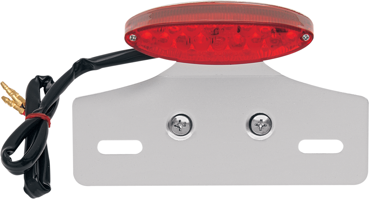 DRAG SPECIALTIES Taillight/License Plate Mount - Cat Eye -Red Lens - Clear LED L24-65D9RLEDK