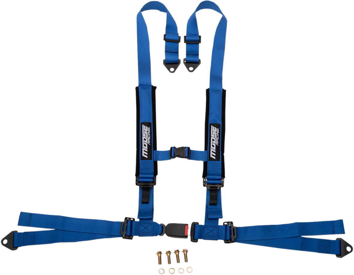 MOOSE UTILITY Seat Harness - 4 Point - 2x2 - Blue 100-4404-PU