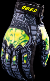 ICON Hooligan Outbreak™ Gloves - Green - Small 3301-4653