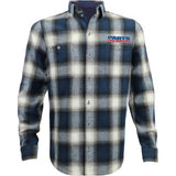 THROTTLE THREADS Parts Unlimited Flannel 25 Shirt - Blue/Black - 2XL PSU39ST61BL2R