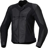 ALPINESTARS Stella Faster v3 Leather Jacket - Black/Black - US 12 / EU 48 3113625-1100-48