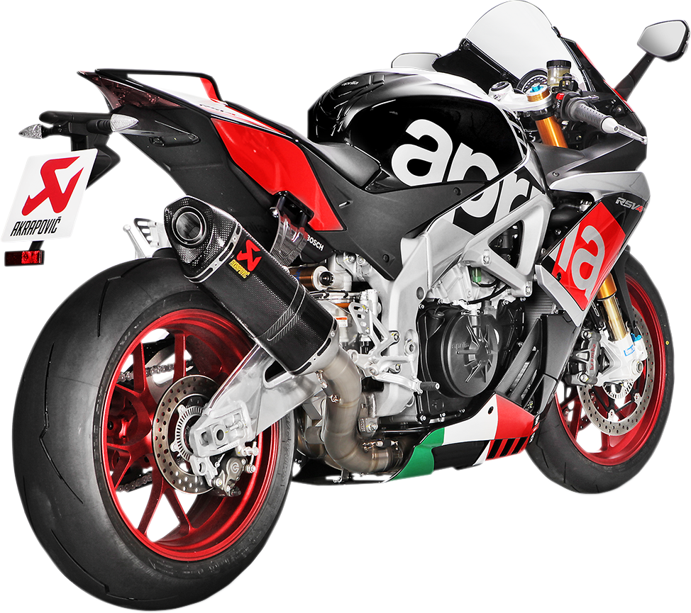 AKRAPOVIC Evolution Exhaust - Titanium/Carbon Fiber RSV4 RR / RF / Tuono V4 1100 RR / Factory 2015-2020	 S-A10E8-RC 1810-2298