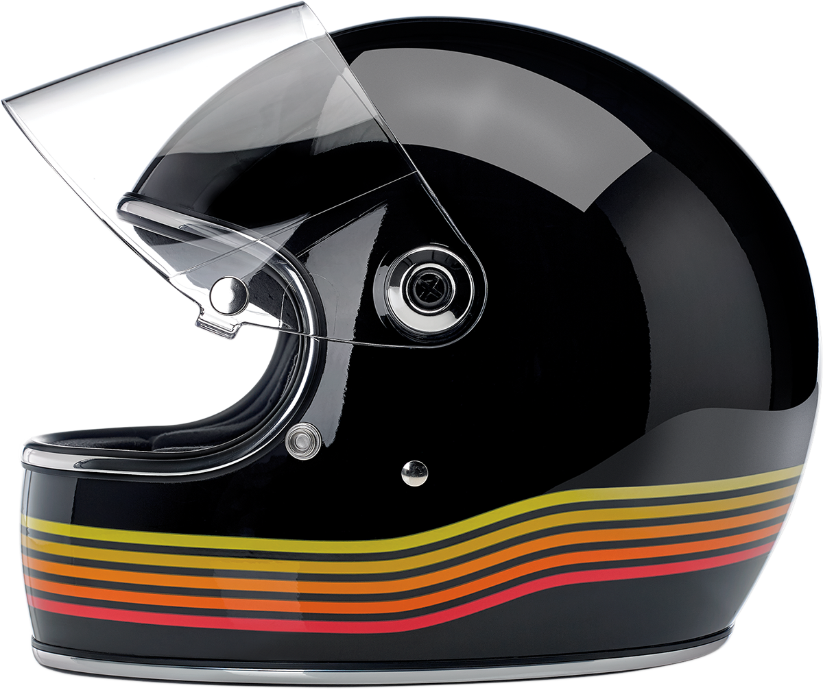 BILTWELL Gringo S Helmet - Gloss Black Spectrum - Medium 1003-536-103