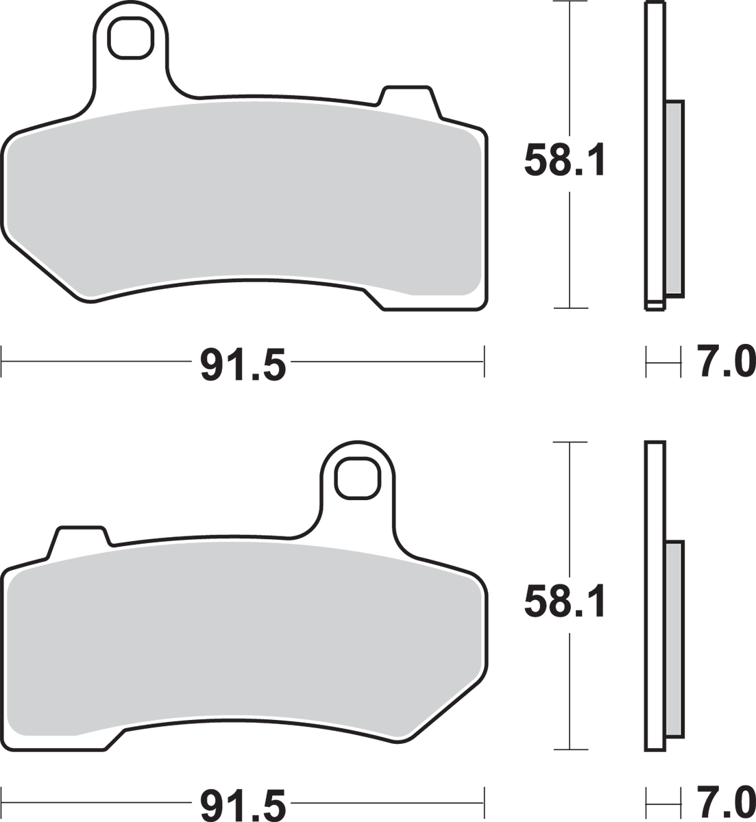 SBS Sintered Brake Pads - Harley-Davidson 830H.HS