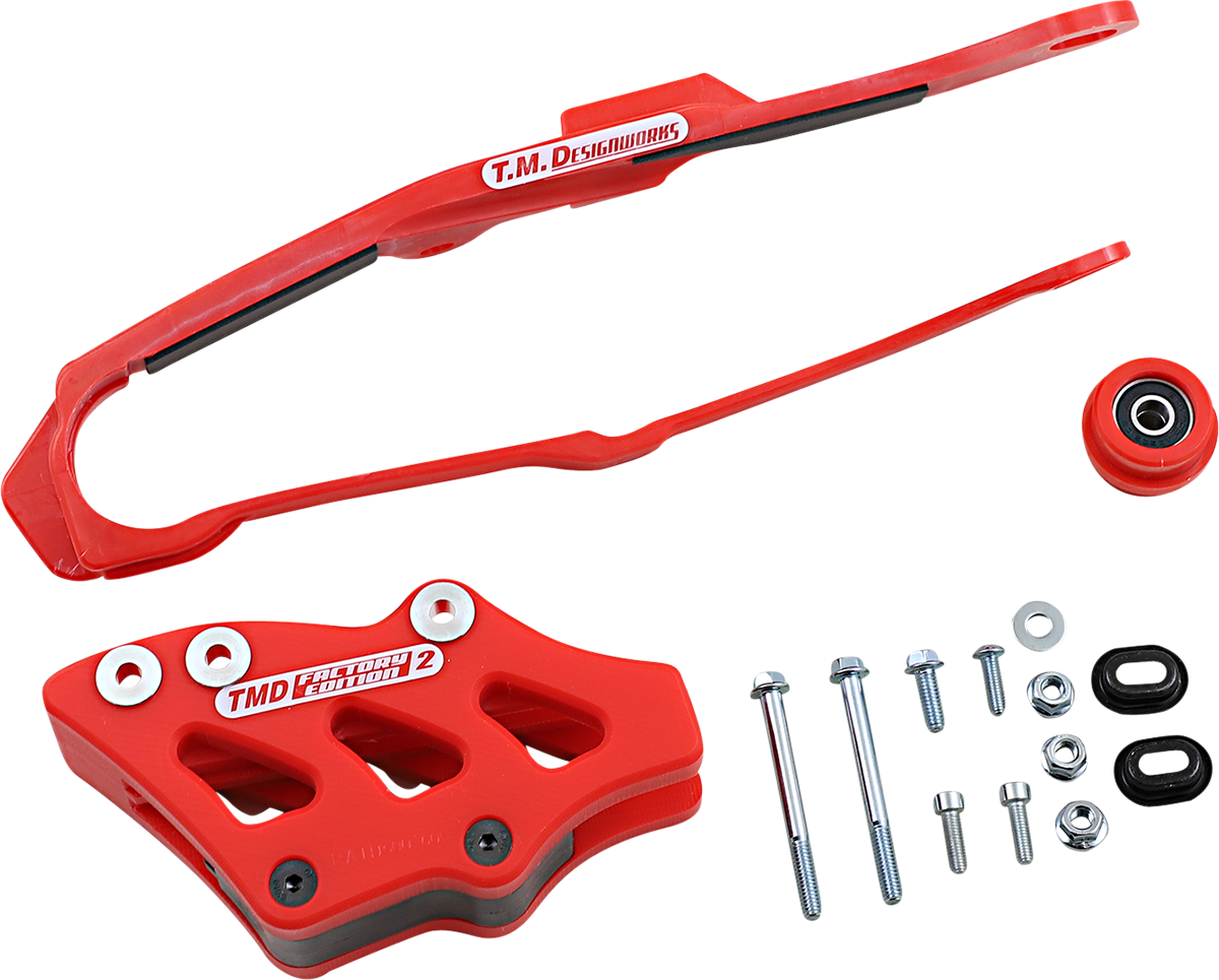 T.M. DESIGNWORKS Chain Guide/Slider - Honda - Red DCK-OR15-RD