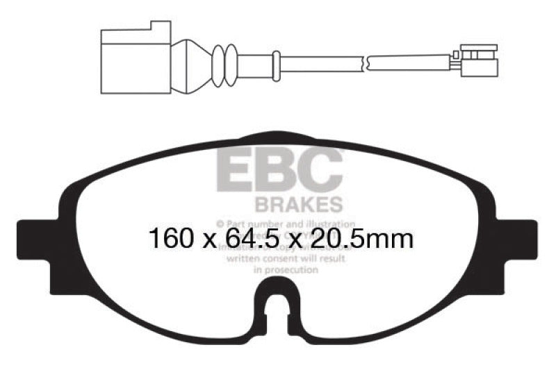 EBC 14+ Audi A3 1.8 Turbo Greenstuff Front Brake Pads DP22150