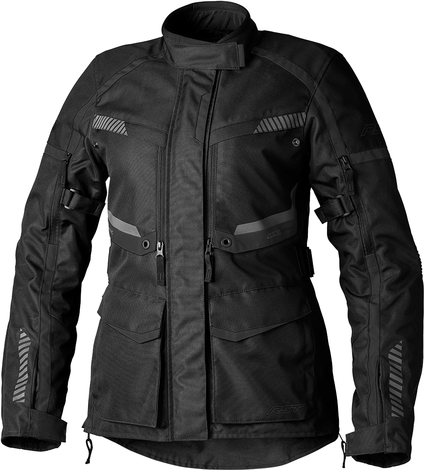 RST Ladies Maverick Evo Ce Jacket Black/Black Textile Xs 103227BLK-08