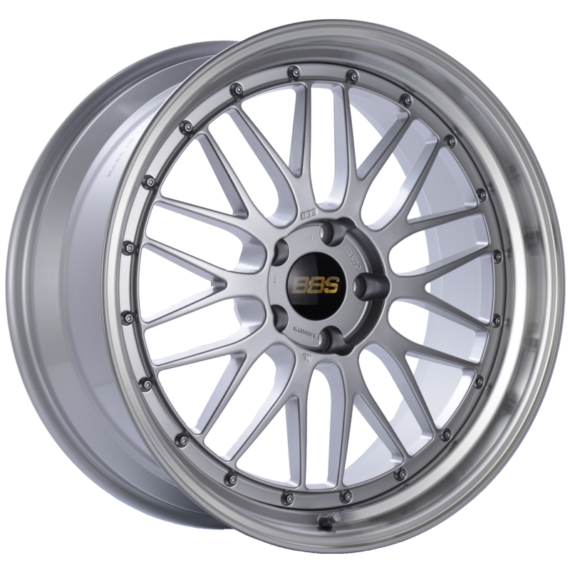 BBS LM 19x8.5 5x120 ET32 Diamond Silver Center Diamond Cut Lip Wheel -82mm PFS/Clip Required LM227DSPK