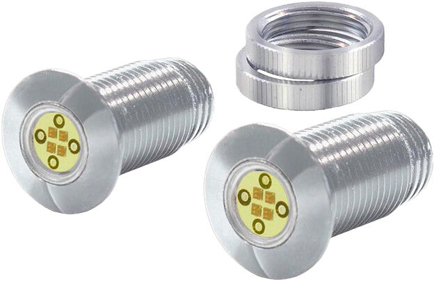 BAGGERNATION Lightning Boltz Whte/Amber Led Chrome BOLTS-DRL-C