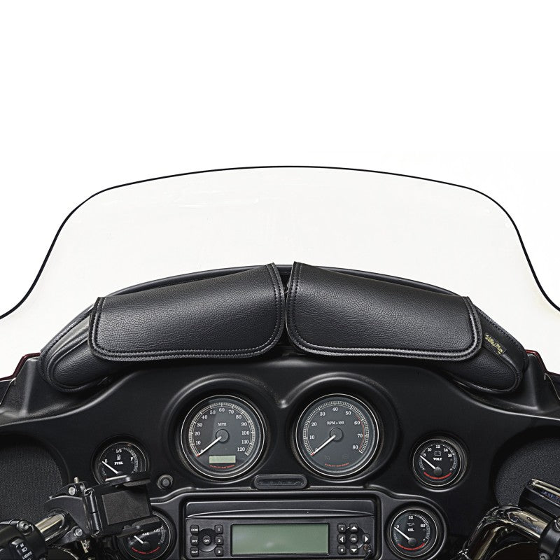 Willie & Max 06-13 HD FL/FLH/FLT/FLHT Two Pouch Windshield Bag (21.25inL x 6.5inH x 2.25inD) - Black 4725