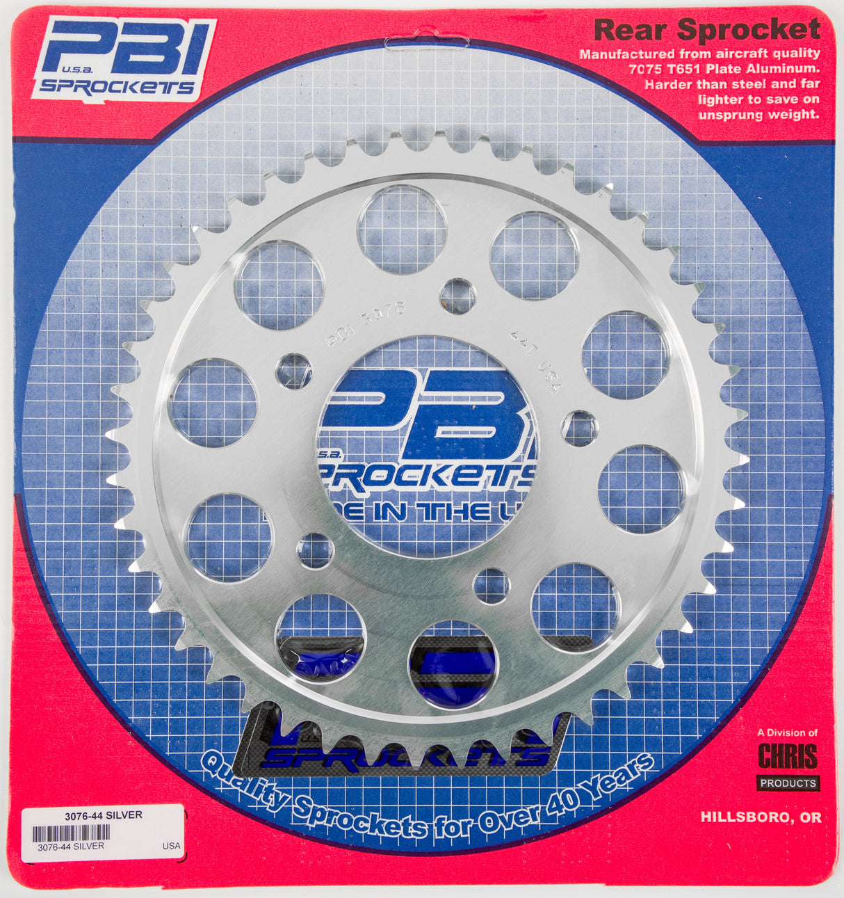 PBIRear Sprocket Aluminum 44t-530 Hon/Tri3076-44-5