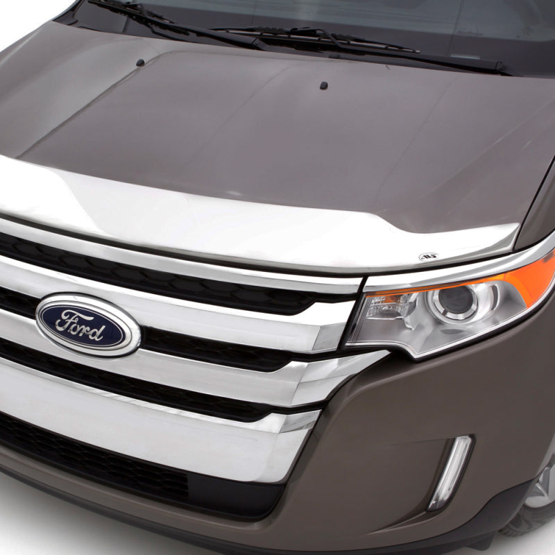 AVS 15-18 Ford Focus (Grille Fascia Mount) Aeroskin Low Profile Hood Shield - Chrome 620051