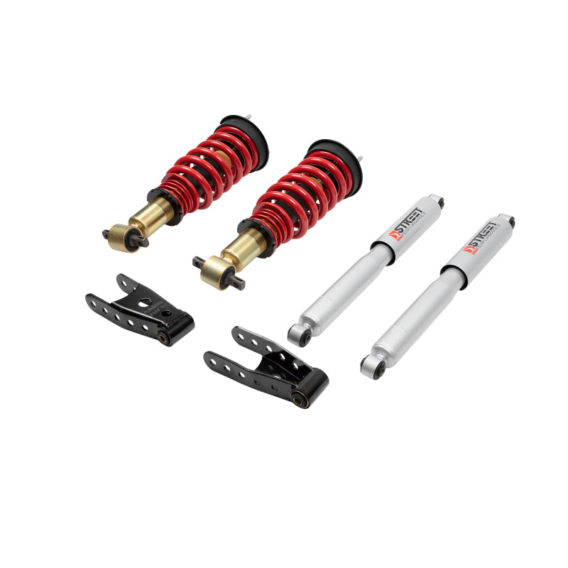 Belltech Coilover Kit 07-18 GM Sierra 1500 All Cabs/Short Bed F -1in to -3in / R 2in to -2in 2/4WD 985SPC