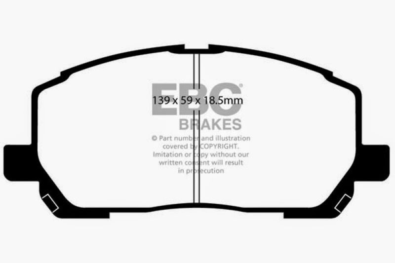 EBC 00-03 Toyota Highlander 2.4 2WD Greenstuff Front Brake Pads