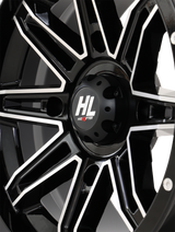 HIGH LIFTER Wheel - HL22 - Front/Rear - Gloss Black w/Machined - 14x7 - 4/137 - 4+3 (+10 mm) 14HL22-1137