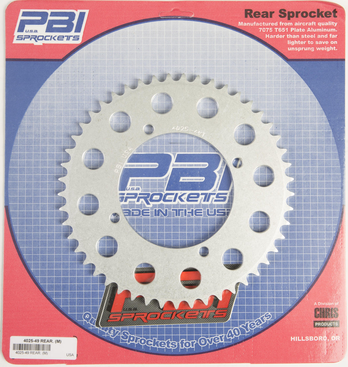 PBIRear Sprocket Aluminum 49t-420 Kaw/Suz4025-49-1