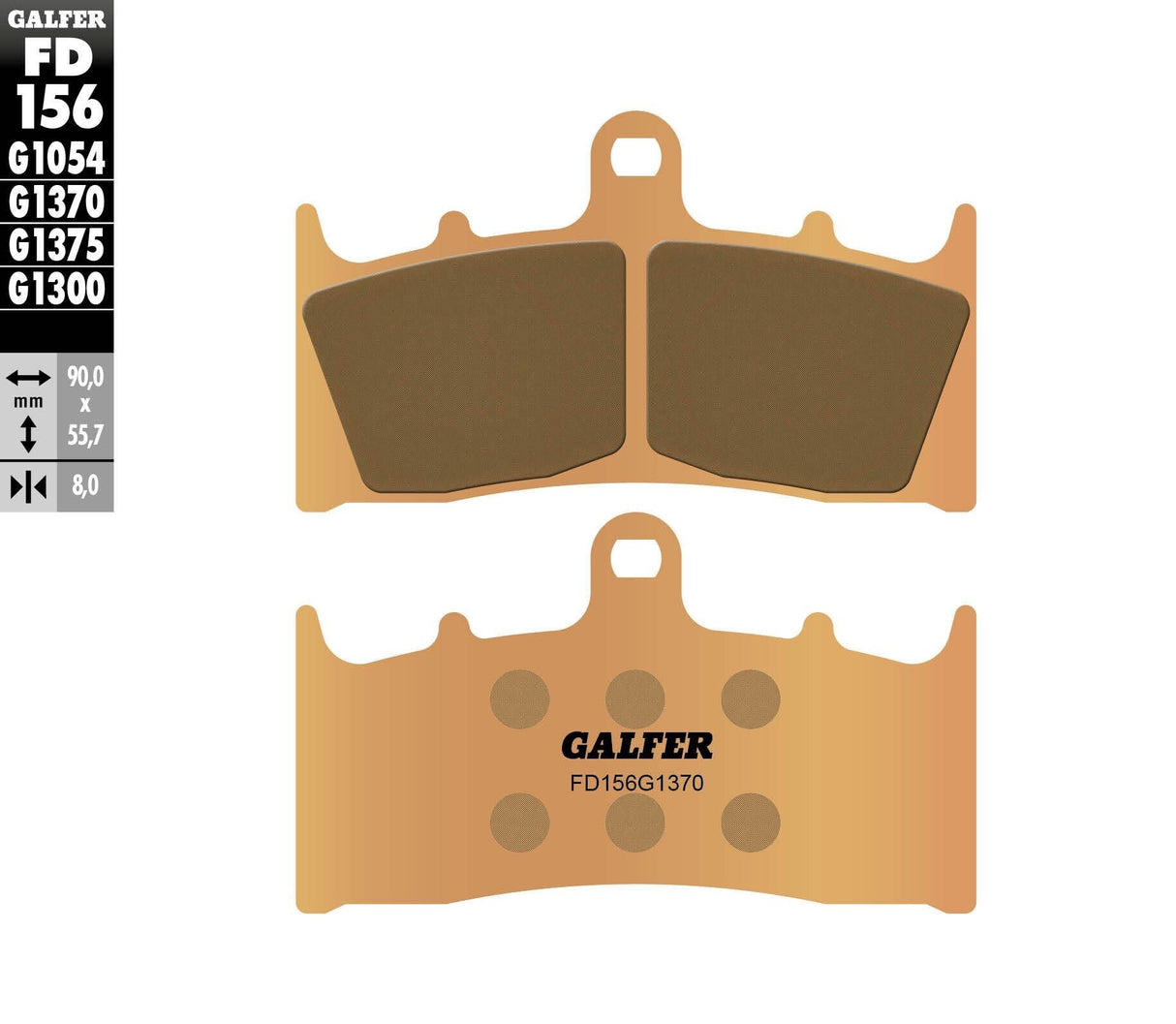 GALFER Brake Pads Sintered Fd156g1370 FD156G1370