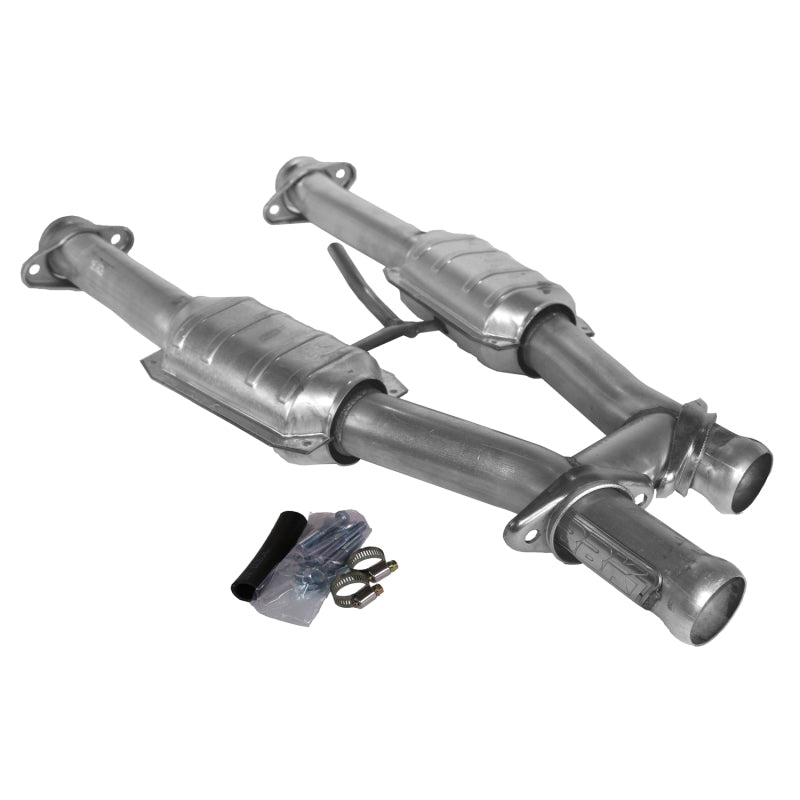 BBK 79-93 Mustang 5.0 Short Mid H Pipe With Catalytic Converters 2-1/2 For BBK Long Tube Headers 1509