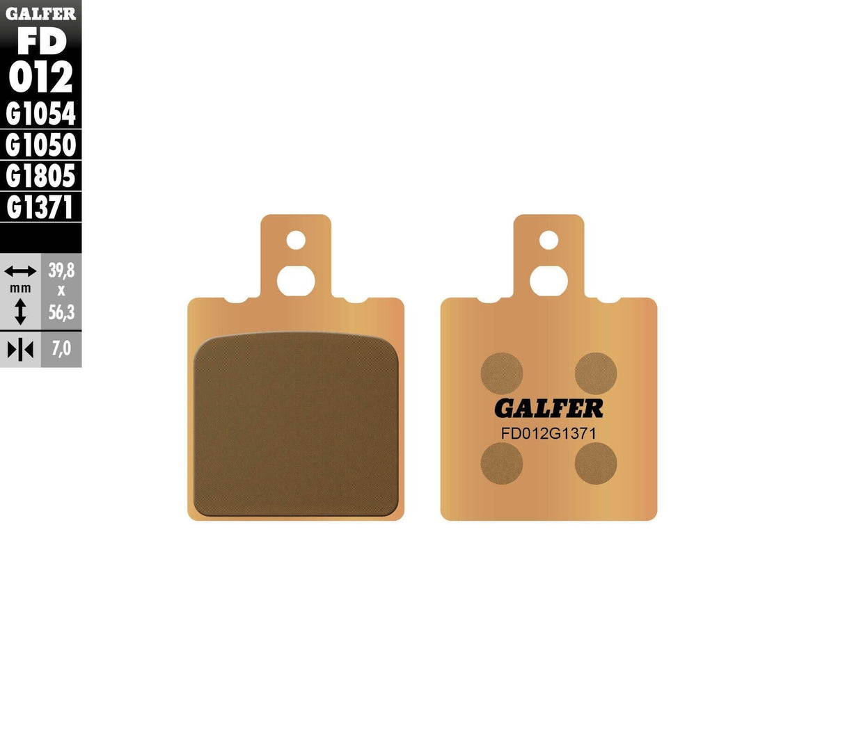 GALFER Brake Pads Sintered Fd012g1371 FD012G1371