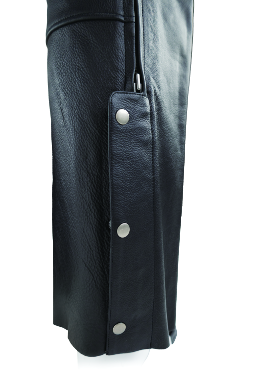 River Road Plains Leather Chaps Black - Large 94420