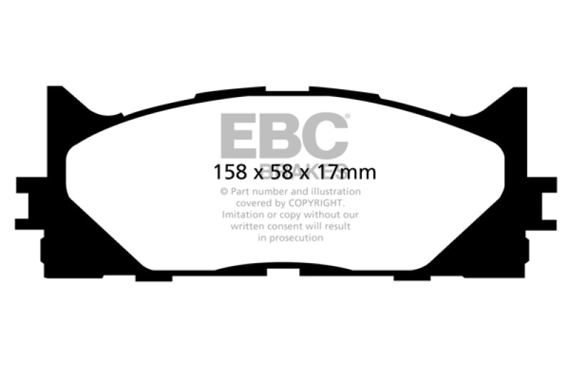 EBC 13+ Lexus ES300h 2.5 Hybrid Greenstuff Front Brake Pads DP21790