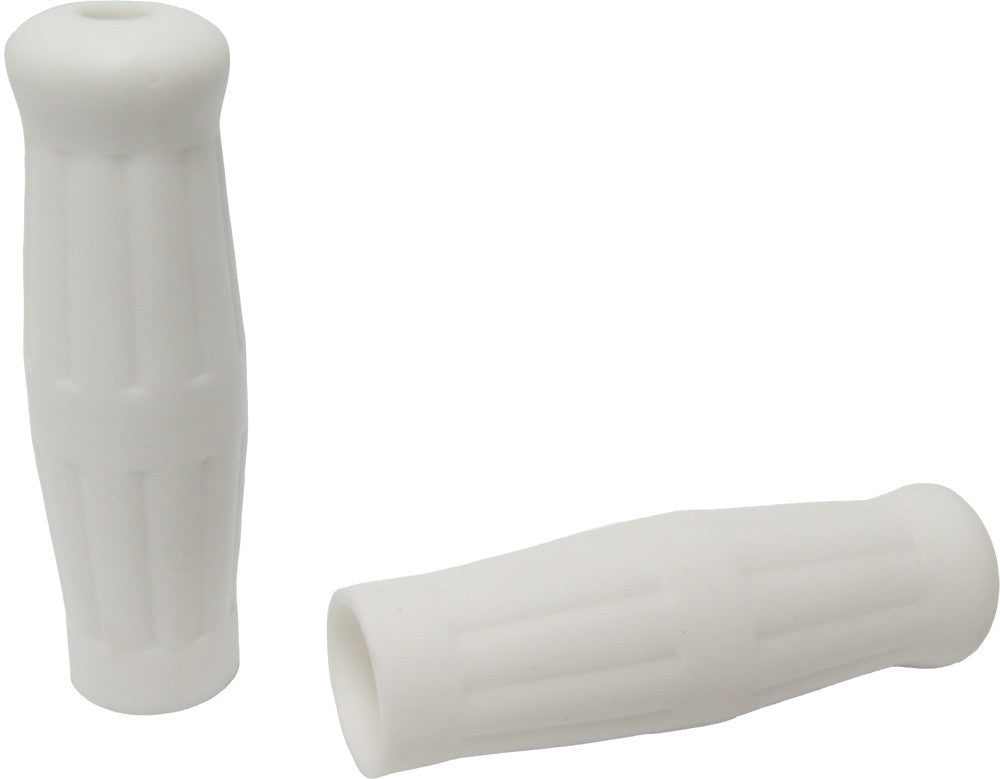 HARDDRIVE Grips Old School White W/O Throttle Sleeve 28-0108A