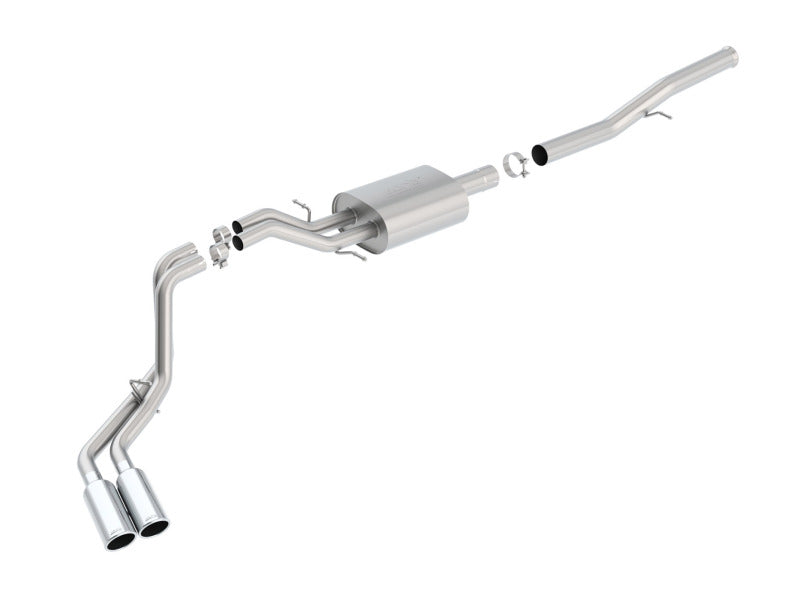 Borla 14 Silv/Sierra 1500 EC Std/CC Short 143.5in WB S-Type Dual Rolled Side Exit Cat-Back Exhaust 140576