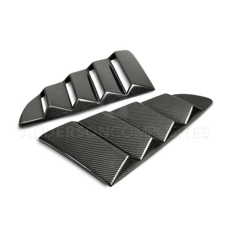 Anderson Composites 2015-2017 Ford Mustang Type-V Style Window Louvers - Vented AC-WL15FDMU-V