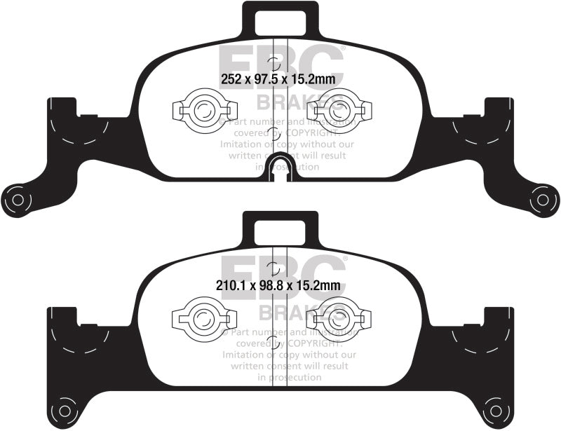 EBC 2018+ Audi A4 Allroad Quattro 2.0L Turbo Greenstuff Front Brake Pads DP22290