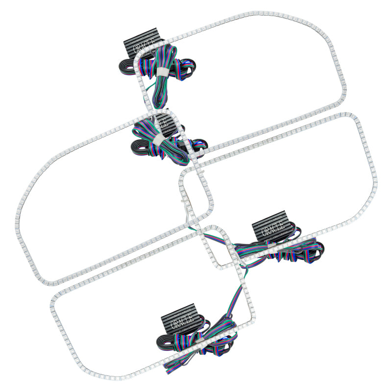 Oracle Ford F250/350 11-16 Halo Kit (Square Ring Design) - ColorSHIFT w/o Controller SEE WARRANTY