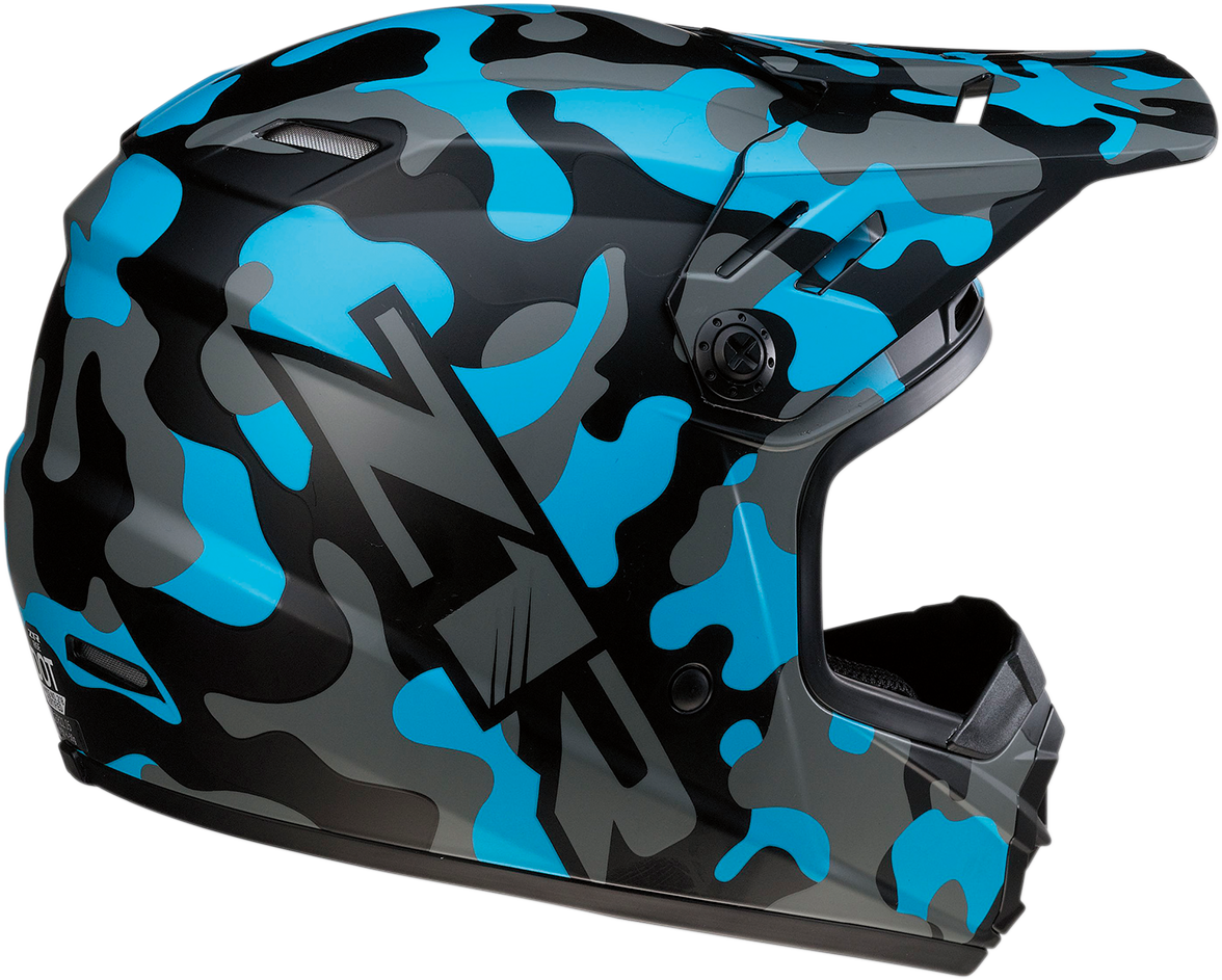 Z1R Youth Rise Helmet - Camo - Blue - Medium 0111-1268