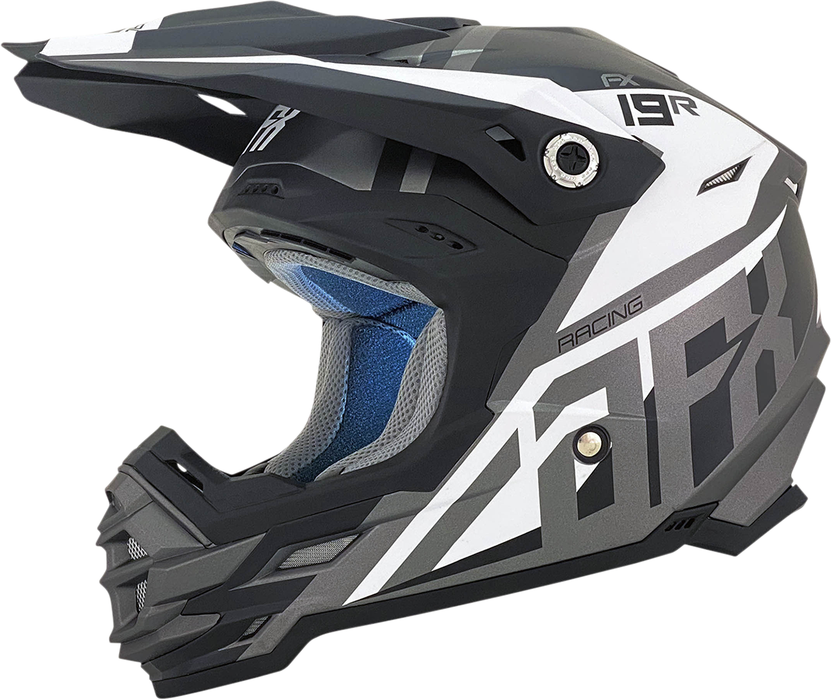 AFX FX-19R Helmet - Racing - Frost Gray - Medium 0110-7074