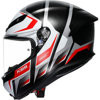 AGV K6 S Helmet - Karve - Matte Black/White/Red - Medium 2118395002-025-M