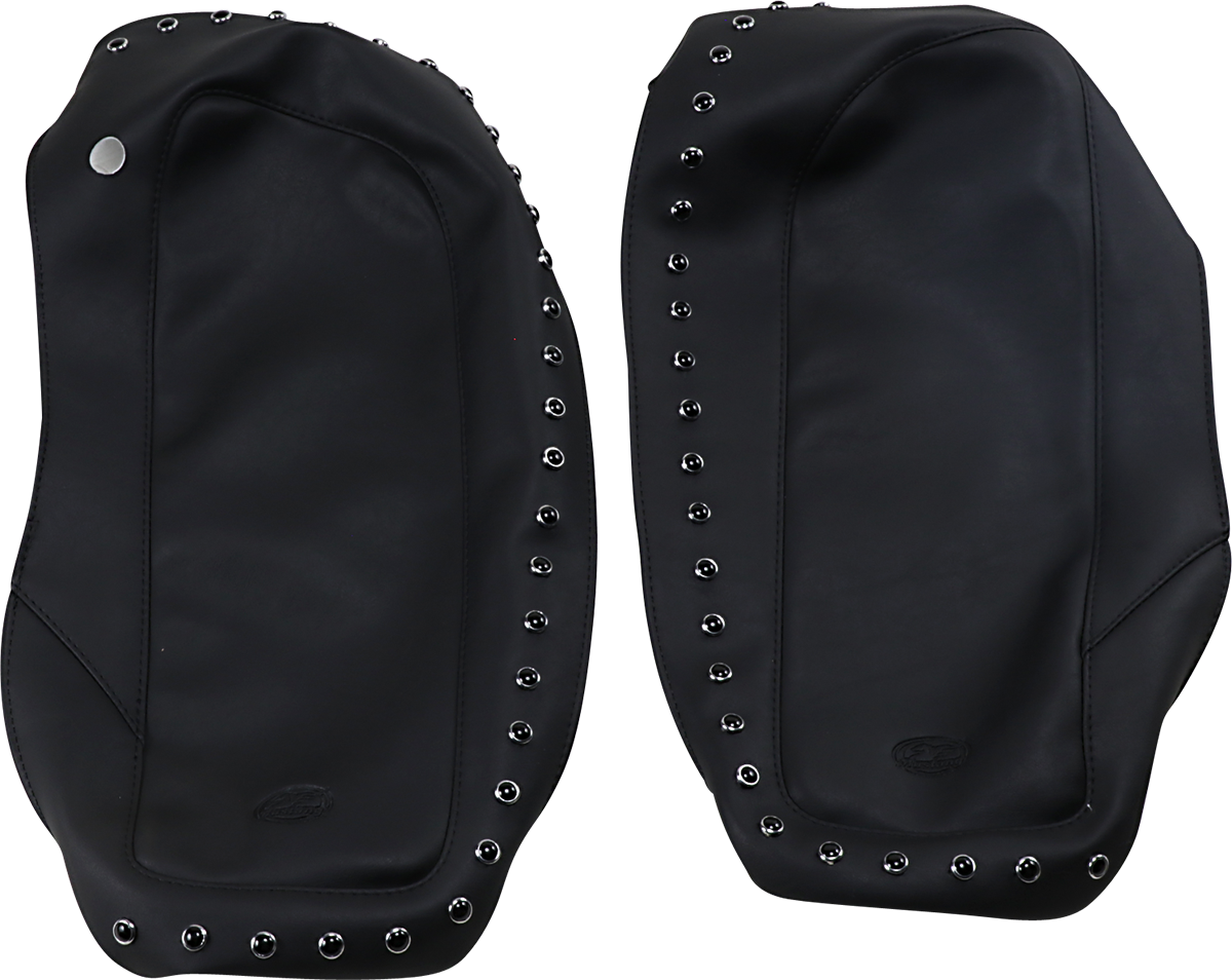 MUSTANG Saddlebag Lid Covers - Black Stud - '14-'19 FL 77624