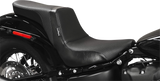 LE PERA Daytona 2-Up Seat - Without Backrest - Basketweave - Black - Softail LYX-543BW