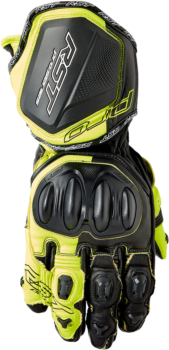 RST Pro Series Gp D3o Gloves Black/Flo Yellow Leather Xl 103715F.YEL-11