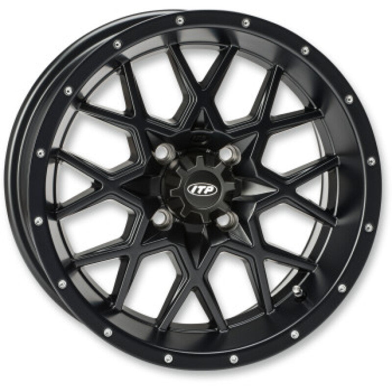 ITP Hurricane 18x6.5 / 4x137 BP / 4+2.5 Offset Gloss Black Wheel 1822515705B