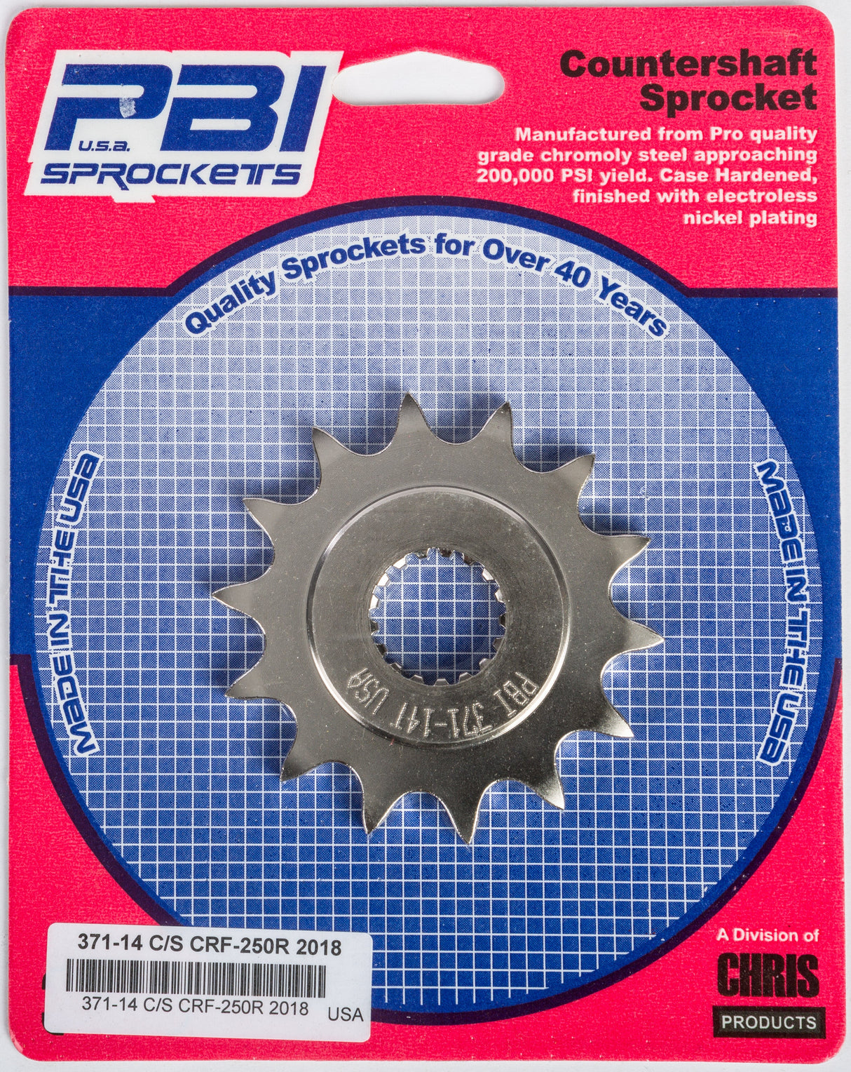 PBIFront Cs Sprocket Steel 14t-520 Hon371-14