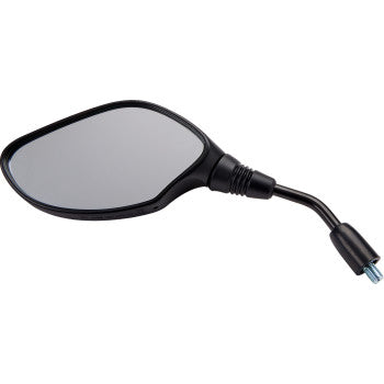 Parts Unlimited Mirror - Side View - Oval - Black - Left  96008