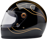 BILTWELL Gringo S Helmet - Gloss Black Flames - 2XL 1003-567-506